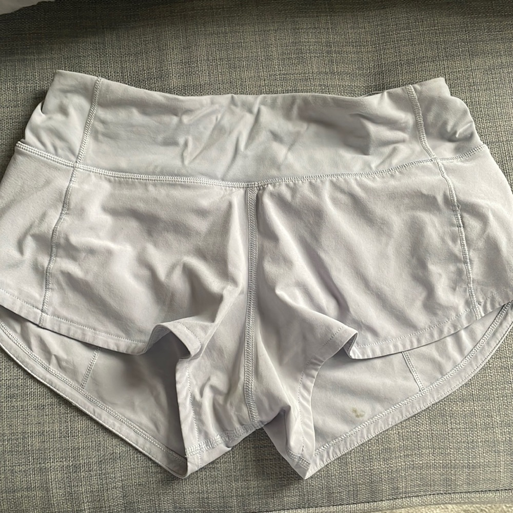 Lululemon speed up 2.5 size 0 light purple athletic shorts